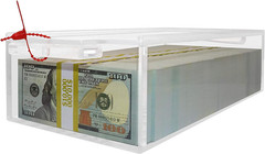 Clear Acrylic Cash Box with Slipping Cover – 5Mm Box Thickness – 8Mm Lock Hole –