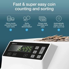 1250 USD Coin Counter That Quickly Value Counts and Sorts Mixed USD Coins – C…