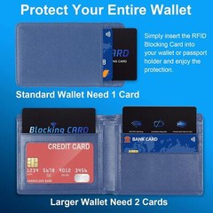 Rfid Blocking Card, Contactless Nfc Debit Credit Card Passport Protector Blocker