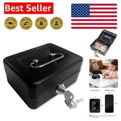 X-Small Cash Box with Lock – Money Saving Box for Cash Coins, Small Lock Box …