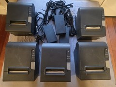 Lot of 5 EPSON TM-T88V M244A Pos USB Thermal Printers 2/5 Have All Cords