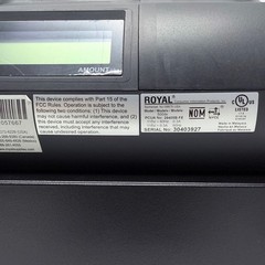 Royal 500dx Electronic Cash Register 16 Departments 999 PLU Dual LCD Black