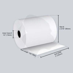 Gorilla Supply 3 x 100 Bond Receipt Paper Roll Telecheck Eclipse T77, BPA Free,