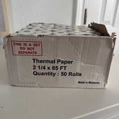 THERMAL KING Thermal Paper Rolls, 2 1/4″ x 85ft 50 Rolls POS Cash Register