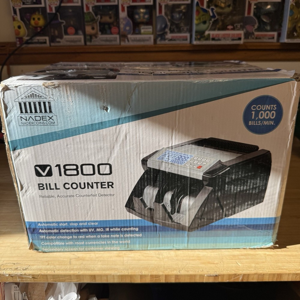 NADEX COINS NCC1-1141 V1800 Money Counter and Counterfeit Detector
