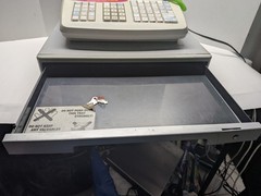 Casio PCR-T2000 Cash Register Thermal Print – Missing Drawer Key UNTESTED