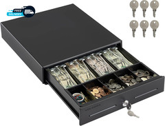 13 Electronic Cash Register Drawer for Point of Sale System with 4 Bill 5 Coin