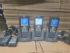 Lot 3 Motorola Zebra Symbol MC32NO Mobile Computer Barcode Scanner Bundle Workin