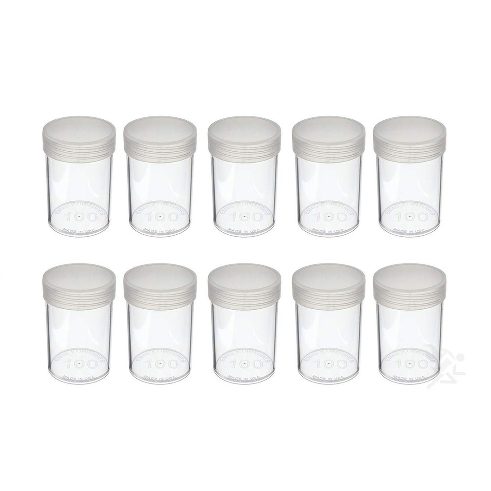 (10) Edgar Marcus Brand Round Clear Plastic (Large Dollars) Size Large,