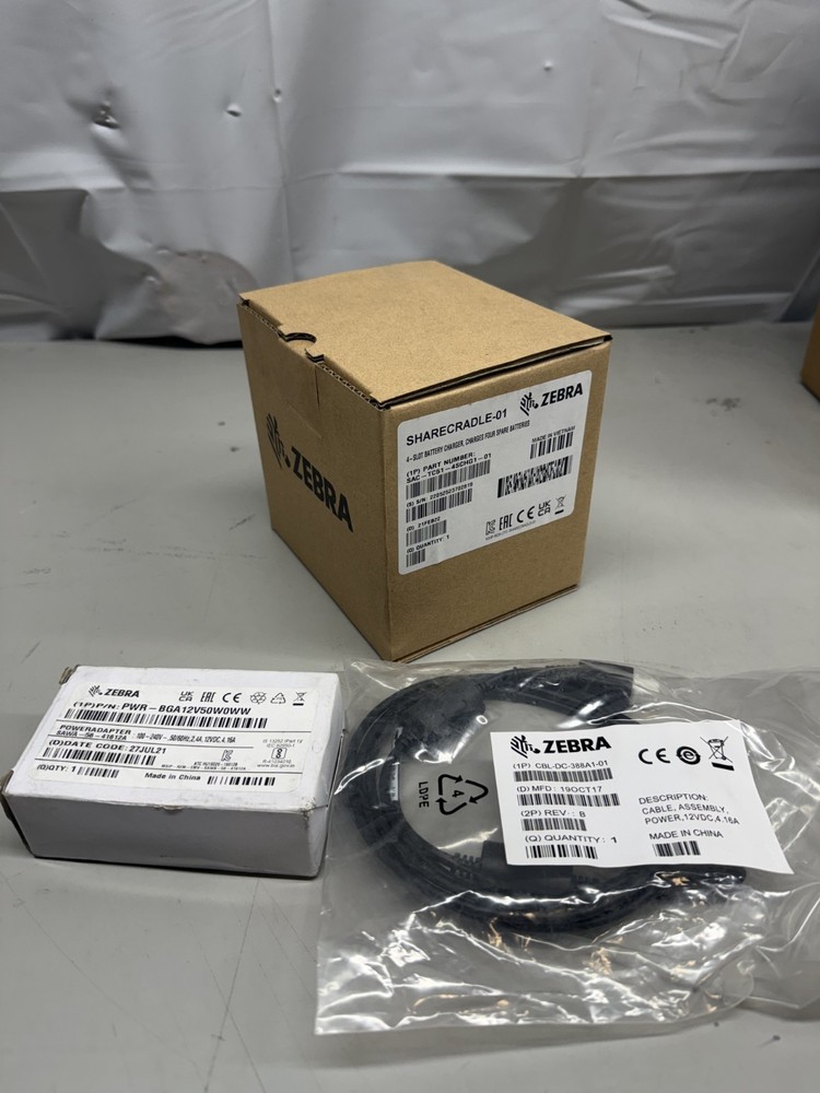 NEW Zebra SAC-TC51-4SCHG1-01 Battery Charger w/ Power Adapter