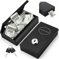 1 Pack Metal Box for Gamblers Pocket Sized Winner Bank Casino Cash Box with 2…
