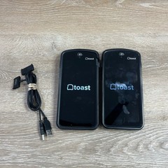 Toast Go 2 Handheld POS Terminal Lot of 2 Restaurant Payment Device Black