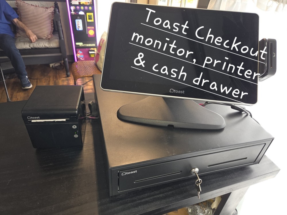 Complete Toast System – Toast Flex POS Screen + Customer Screen, Printer And Tap