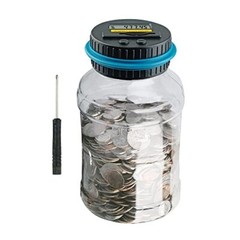 Coin Piggy Bank Saving Jar Digital Coin Counter with LCD Display Large