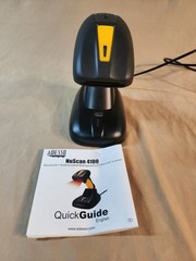 Adesso NuScan 4100B Black Bluetooth Antimicrobial Waterproof CCD Barcode Scanner