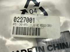 0227001 COMPSEE, CABLE, APEXII COMMUNICATION CABLE RJ45 TO 9, NEW