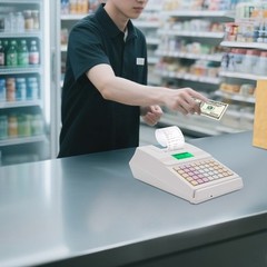 Electronic Cash Register, 40 Keys Raised Keyboard, ECRs Complete POS Cash System
