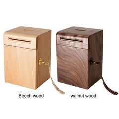 Solid Wood Handmade Money Bank Multi-Purpose for Adults & Kids