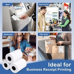 2 1/4″ inch x 50’ft Thermal Paper 50 Rolls, BPA Free Receipt Paper, 58mm Ther…