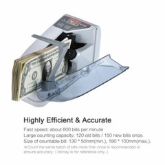 Portable Handheld Banknote Cash Counter Handheld Mini Banknote Currency Counter