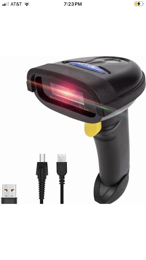 NETUM Bluetooth Barcode Scanner Wireless USB CCD 1D Reader NT-1228BC