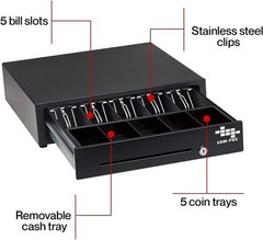 POS Hardware Bundle for SQUARE STAND – Cash Drawer, Receipt Printer, (Scanner)