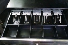 M-S Cash Drawer EP-127NK-B Black Metal Lockable Cash Drawer w/ Key, No.028-N