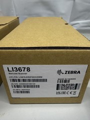 NEW Zebra LI3678 ER Barcode Scanner Kit: Cradle, Btry, Adapters Included