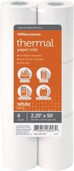 Effortless Receipt Printing: 6-Pack of 2 1/4″ x 50′ Heat-Sensitive Thermal Rolls