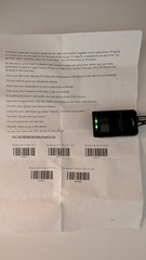 Koamtac KDC200i 1D Bluetooth Barcode Scanner & Cable iOS Android