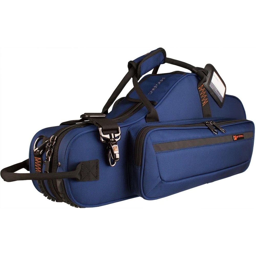 Protec Alto Saxophone Contoured PRO PAC Case with Flute Pocket, Blue, Model P…