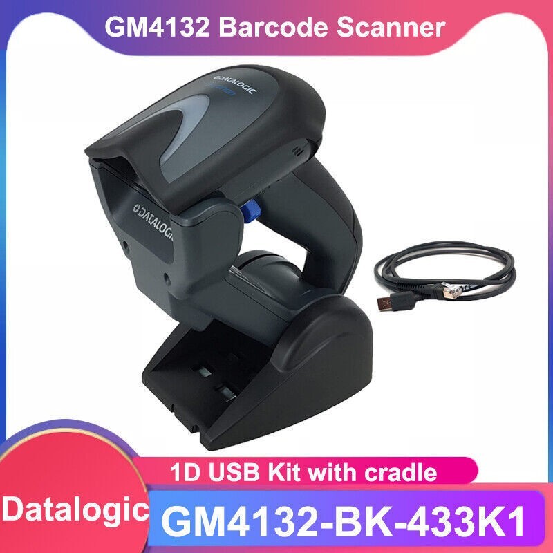 Datalogic Gryphon GM4132-BK-433K1 433MHz 1D Wireless Barcode Scanner w/ Cradle