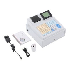 LCD Display Corded Cash Register Electric Cashier Cash Register w/Cash Drawer