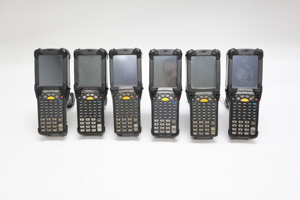 Lot of 6 Motorola Symbol MC9090-GJ0HBGGA6WR Handheld Barcode Scanner Gun – Used