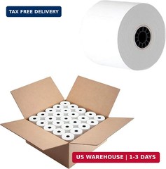 2-1/4 x 230′ 1-Ply Thermal Paper (50 Rolls) BPA Free Cash Register Tape for Shar