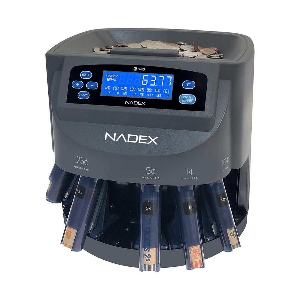 Nadex S540 Pro | Coin Counter, Sorter, and Wrapper | Sorts up t… USA FAST SHIP