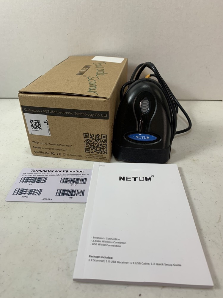 NETUM Bluetooth Barcode Scanner, Compatible with 2.4G Wireless & Bluetooth…