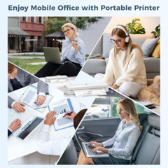 Phomemo M834 Ultra Portable Printer (Upgraded), Wireless Bluetooth White