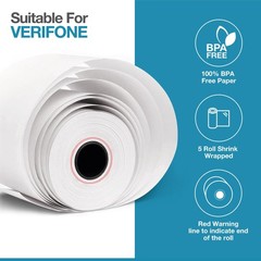 30 PCS Thermal Receipt Paper Rolls Fits Verifone Vx520/Vx680/T650/P400m
