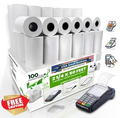 PM Company Thermal Receipt Rolls BPA-Free 2 1/4″ x 50ft Pack of 100