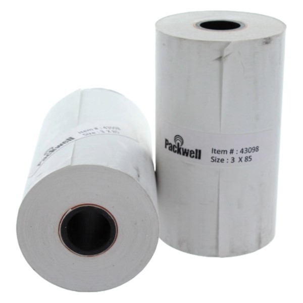 PACKWELL 3″ x 85′ Thermal Paper Rolls (50 rolls) *SPECIFIC STATES ONLY*