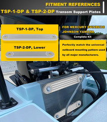 Camoo TSP-1 & TSP-2DP Transom Support Plate Kit for Top Bolt Holes Standard and