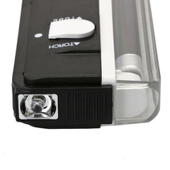 Portable Handheld UV Light Torch Blacklight Counterfeit Bill Money Detector 2in1
