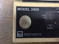 National Controls Commercial Electronic Scale Model 3400 ~ Used ~ Works Fine!