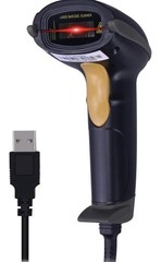 USB Laser Barcode Scanner Wired Handheld Bar Code Scanner Reader Black