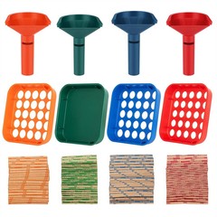 Coin Sorter Tray & Coin Sorter Tube – 4 Color Coded Coin Separator Trays and Coi