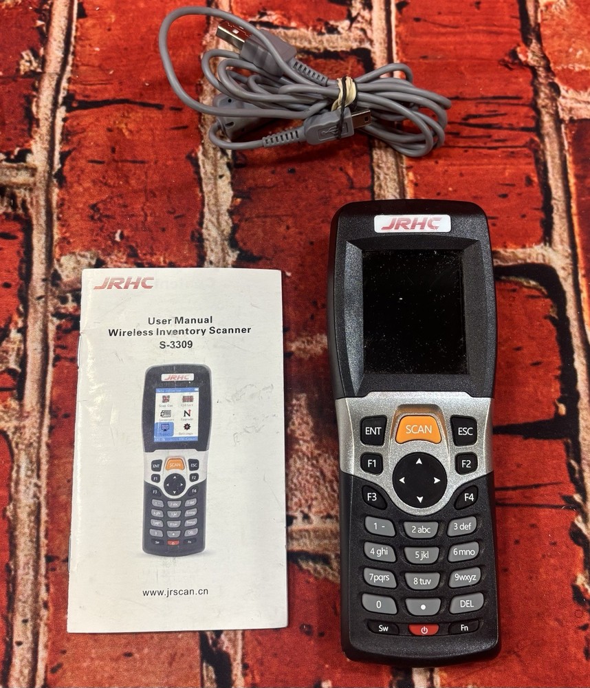 JRHC S-3309L Multifunction Wireless Inventory Barcode Scanner w’Charger & Manual