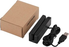 Compact USB Swipe Card Reader – 3 Tracks, Bi-Directional for Instant Processing