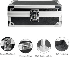Lockable Cash Box Key Aluminium Alloy Money Storage Single-Row Currency Tray