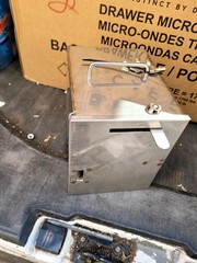 NEW Heavy Duty POS Cash COLLECTOR Stainless Steel BOX DOUBLE LOCKING ( C08)